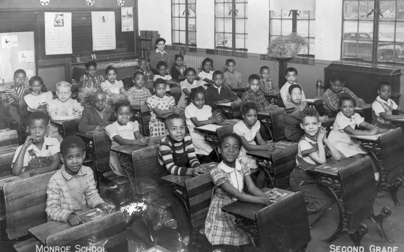 Historic classroom image, 1949