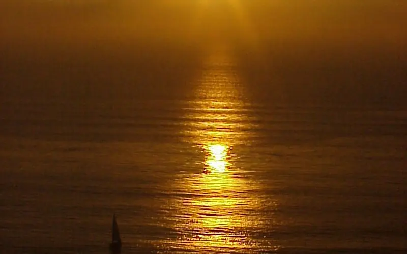 Sun setting over the Pacific