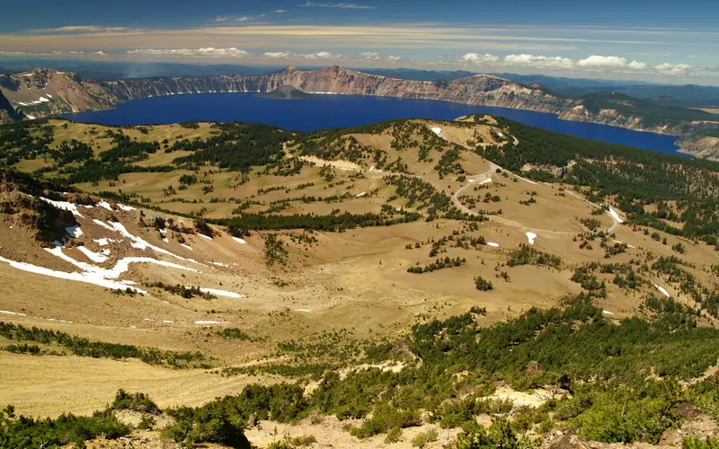 Crater Lake as seen from the summit of Mt. Scott