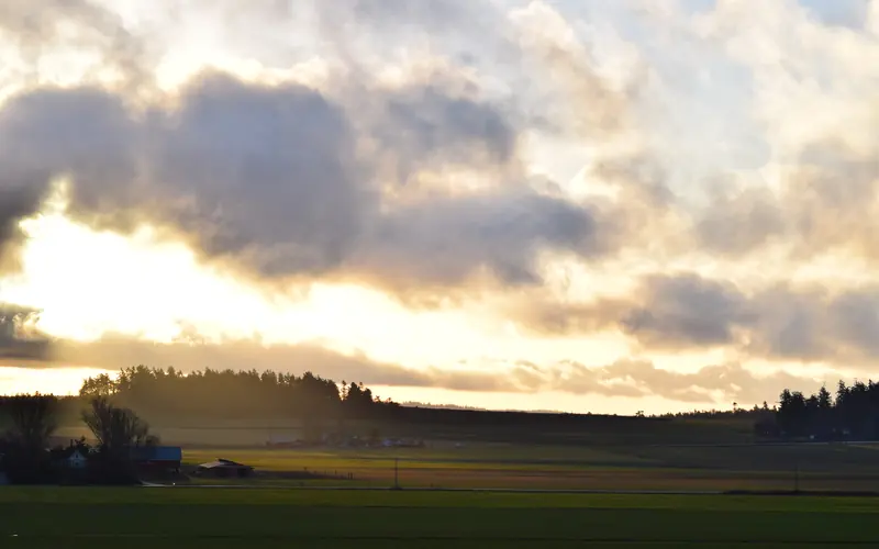 Sunrise over the prairie.