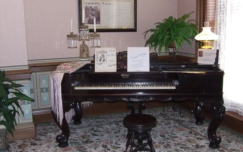 A piano in the Saxton McKinley Home