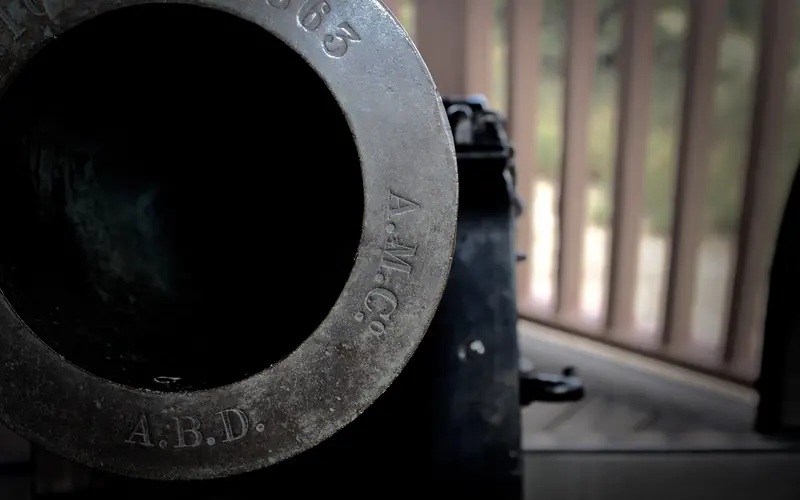 Close up of a canon barrel