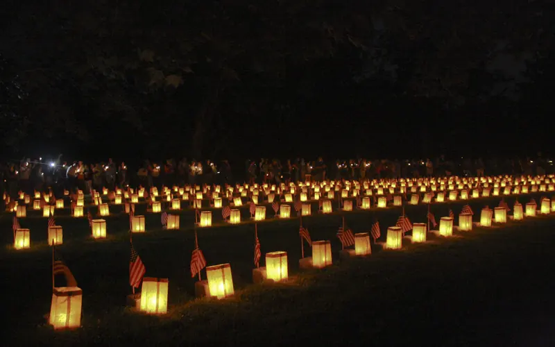 The Soldiers' National Cemetery during special illumination event