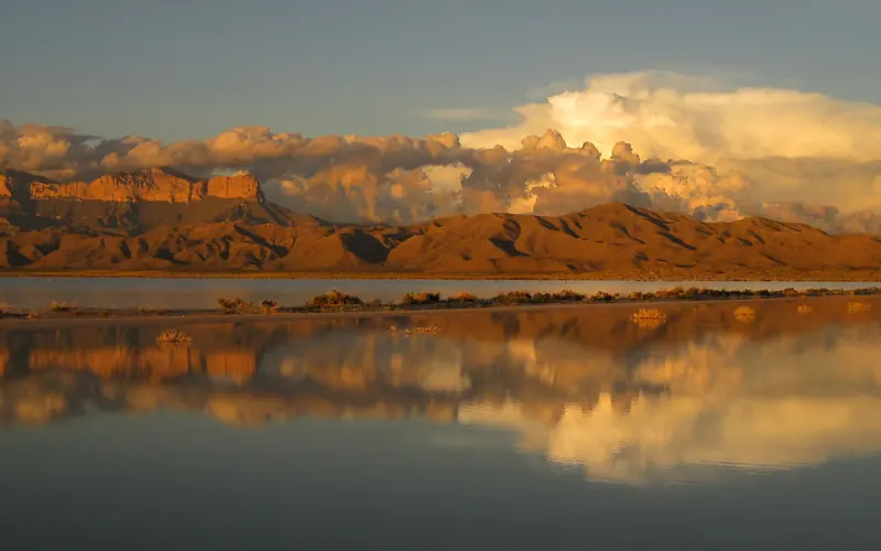 the slat flats become flooded during monsoon months after large rain events.