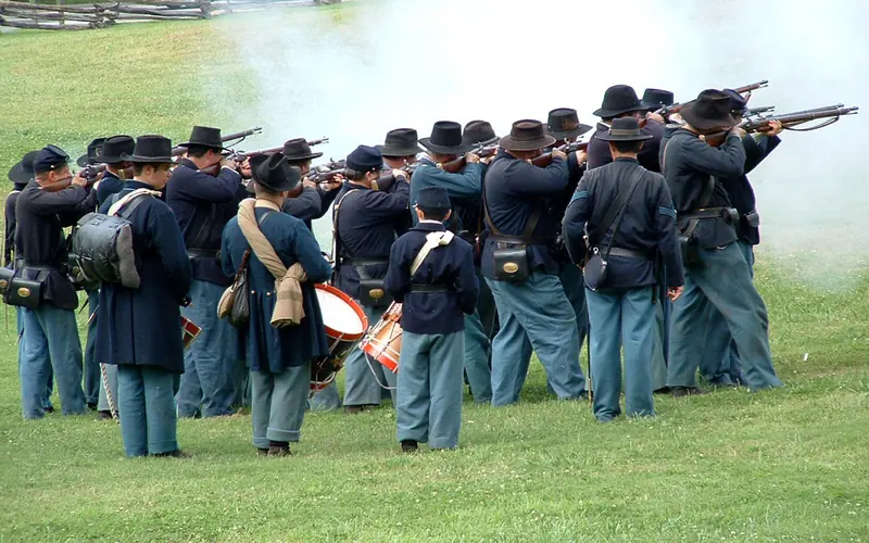 Infantry Demonstration at Kennesaw Mountain.