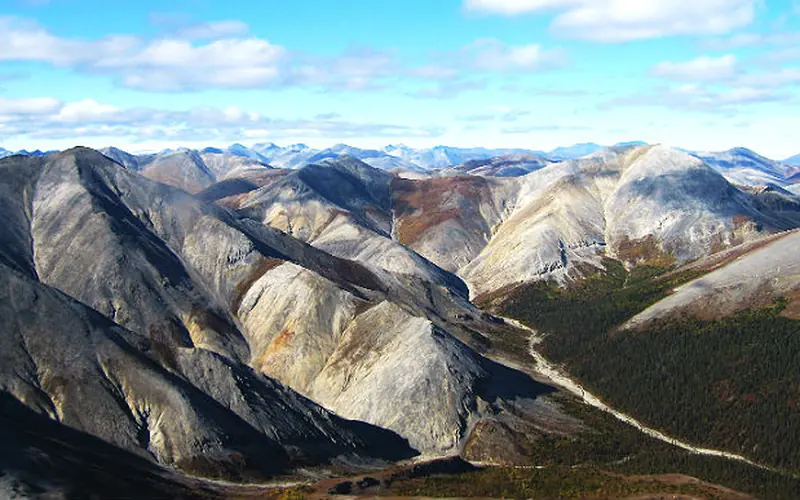 aerial view of snow capped mountains