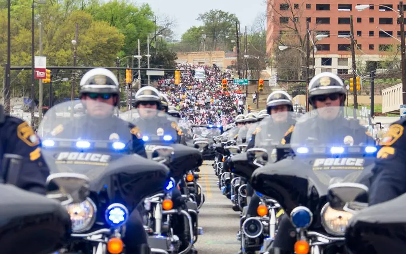 Marching with a purpose.